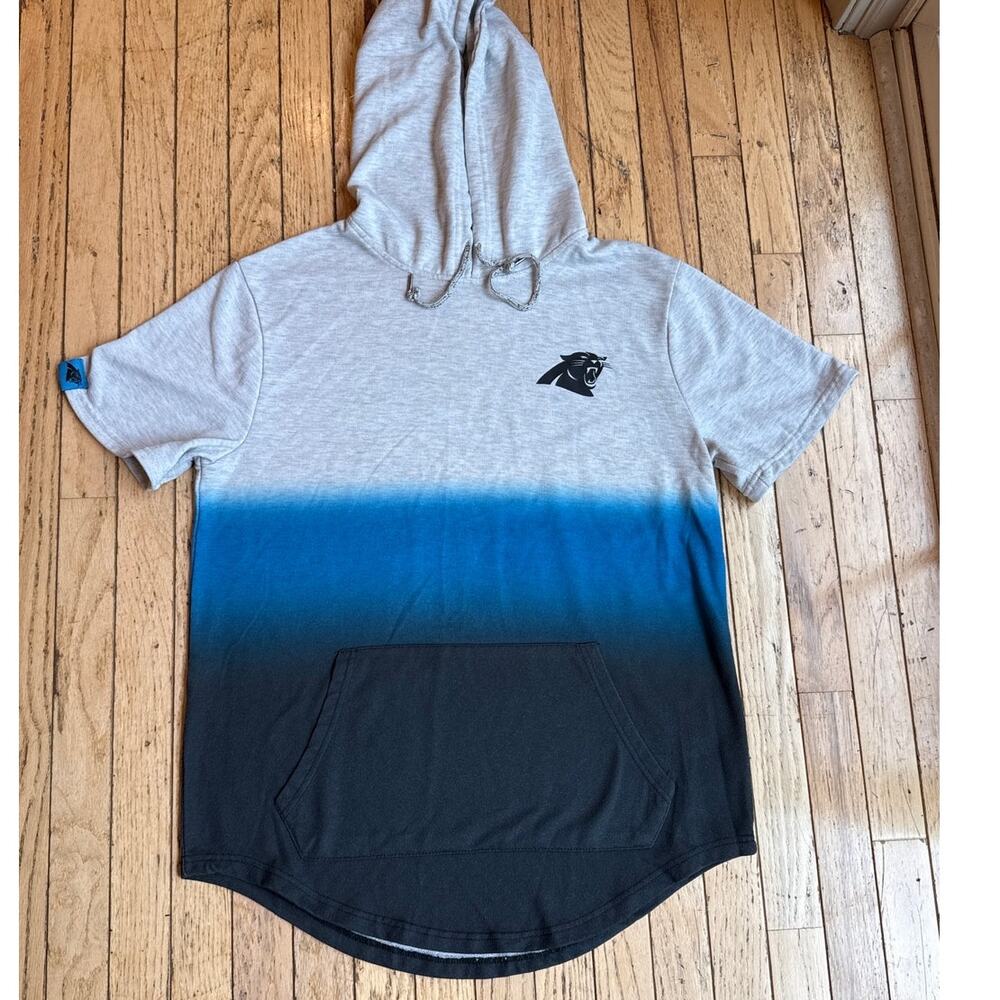 NFL Panther Hooded Short Sleeve Sweatshirt Size L